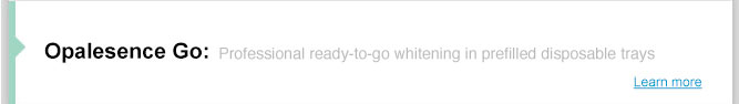 Opalesence GO: Professional on-the-go whitening in prefilled disposable trays